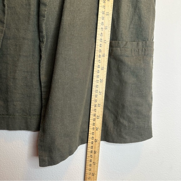 A. BYER  Women’s Linen Blend Green Open Front Vest Lagenlook Size M - Picture 4 of 8